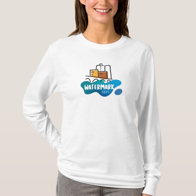 T-shirt Filigrane à manches longues pour femmes (Devant)
