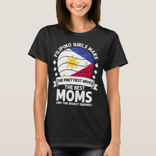 T-shirt Filipino Mama Phillipine Mama Filipino American (Devant)