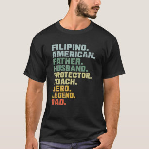 T-shirt Filippin Américain Père Mari Protecteur Entraîneme