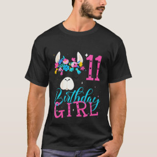 T-shirt Fille 11 ans Anniversaire Lama 11 Ans 2009 Bi