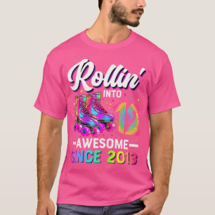 T-shirt Fille 12 Ans Anniversaire Patin À Roulettes