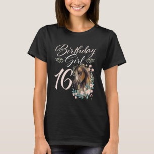 T-shirt Fille 16 ans Cheval  16 Ans Anniversaire