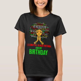 T-shirt Fille 19 Juin Fêter Liberté Et Anniversaire