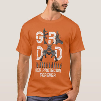 T-shirt Fille a Papa Son Protecteur Pour Toujours Père de