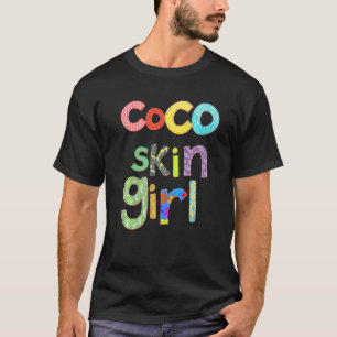 T-shirt Fille à peau Coco Afro-Américaine Métisse Noire Q