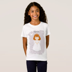 T-Shirt Fille à tête rouge de la colombe