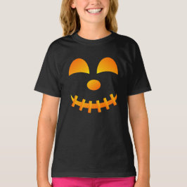 T-shirt fille à visage mignon d'Halloween Jack-o'-