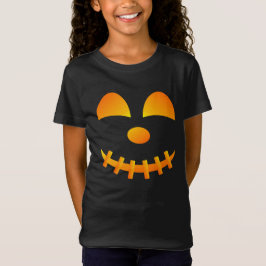 T-shirt fille à visage mignon d'Halloween Jack-o'-