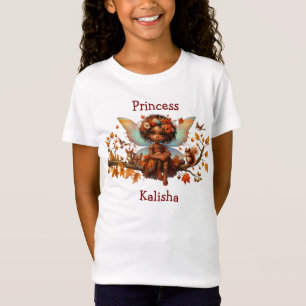 T-Shirt Fille afro-américaine Princesse féérique des bois 