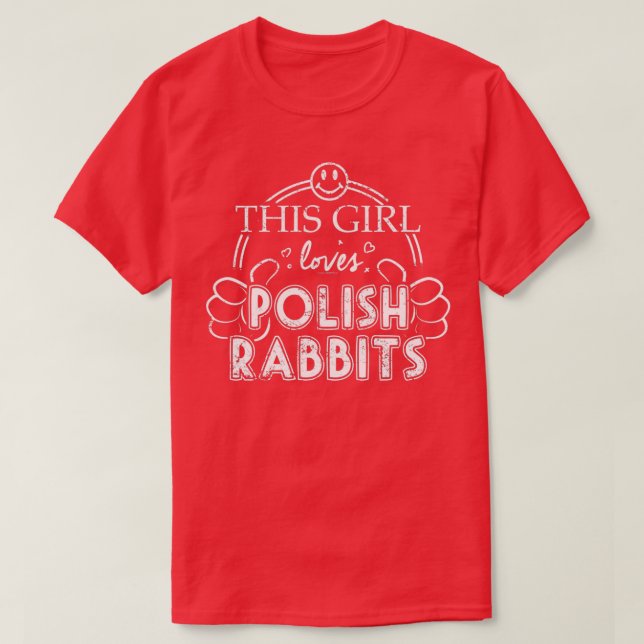 T-shirt Fille aime lapins polonais animal de compagnie lap (Design devant)