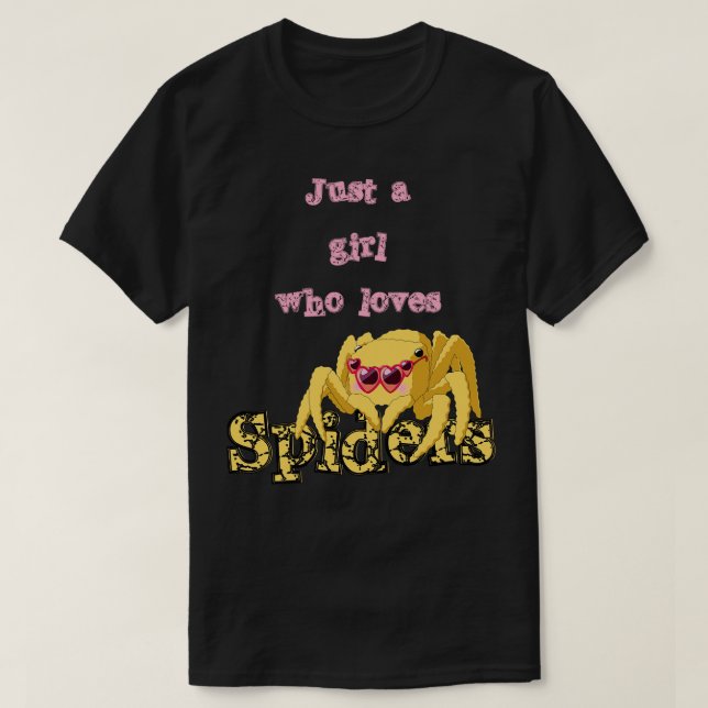 T-shirt Fille Aime Les Araignées Tarantula Don Pour Femmes (Design devant)