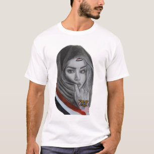 T-shirt Fille américaine d'origine yéménite – Drapeau du Y