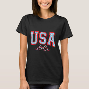 T-shirt Fille américaine Usa patriotique 4 juillet Femmes