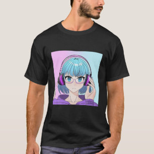 T-shirt Fille Anime Avec Casque