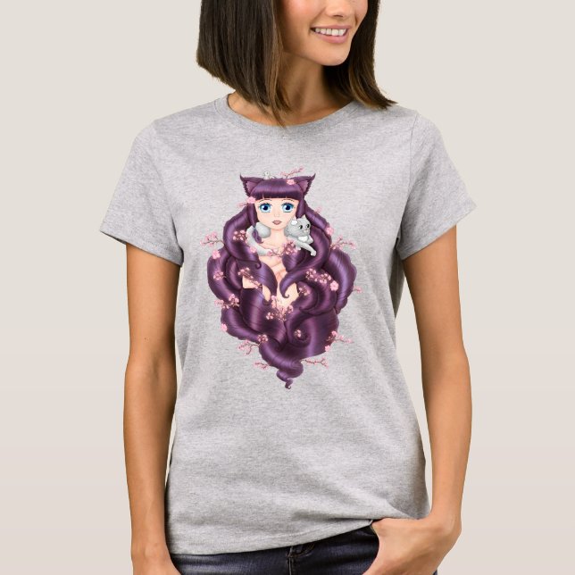 T-shirt Fille Anime Neko Anime (Devant)