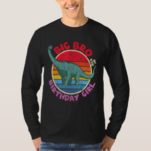 T-shirt Fille Anniversaire I Big Bro I Brachiosaurus I Fam