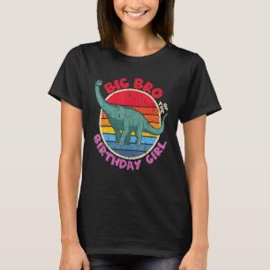 T-shirt Fille Anniversaire I Big Bro I Brachiosaurus I Fam