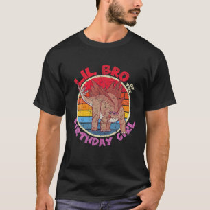 T-shirt Fille Anniversaire I Lil Bro I Stegosaurus I Famil