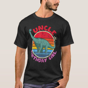 T-shirt Fille Anniversaire I Oncle I Brachiosaurus I Famil