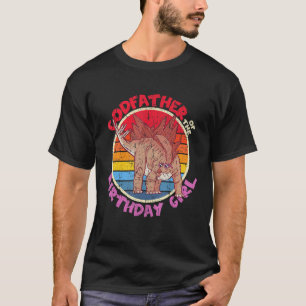 T-shirt Fille Anniversaire I Parrain I Stegosaurus I Famil