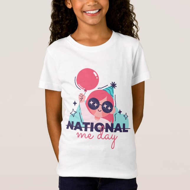 T-Shirt Fille Anniversaire mignonne Balloon Mode (Devant)