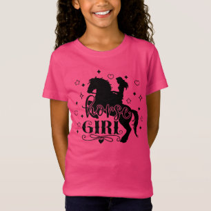 T-Shirt Fille au Cheval