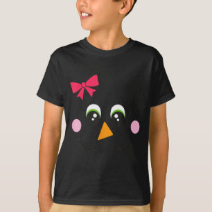 T-shirt Fille au visage Ecrow Cils Arc Drôle Halloween