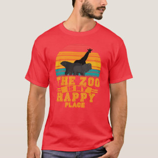 T-shirt Fille aux animaux de zoo