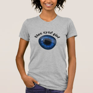 T-shirt fille aux yeux bleus