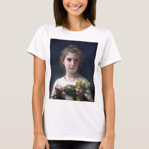 T-shirt Fille avec Mimosa, Bouguereau