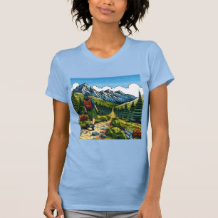 T-shirt Fille avec sac à dos Randonnée a Nature Trail