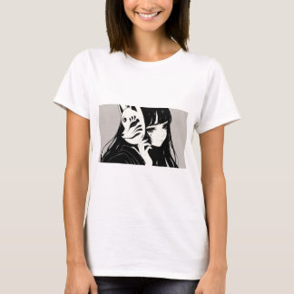 T-shirt Fille Avec Un Masque T Chemise
