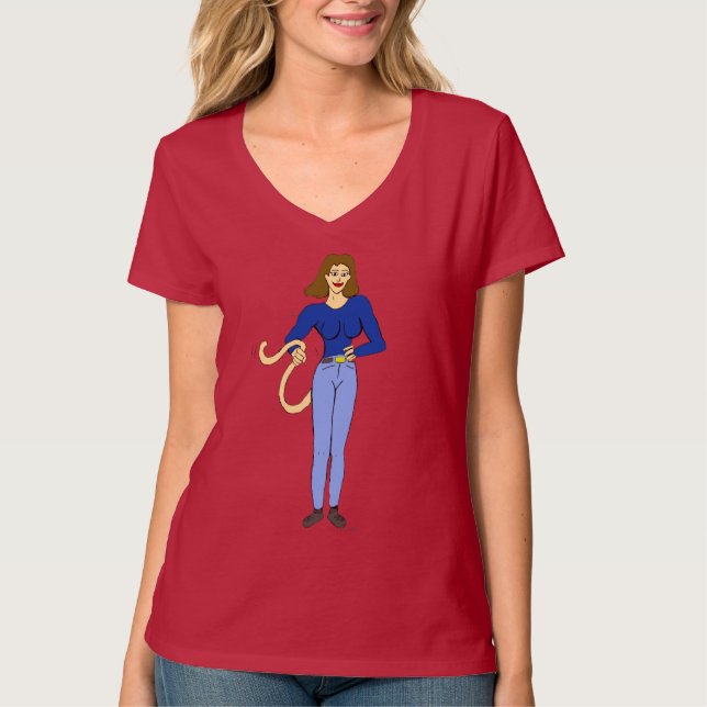 T-shirt fille avec une queue   (Devant)
