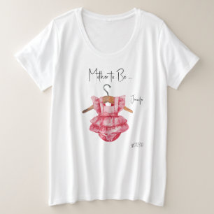 T-shirt fille Baby shower de la mère à être plus t