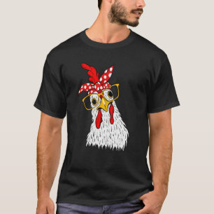 T-shirt Fille bandana de poulet - Propriétaire de volaille