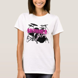 T-shirt Fille batteur avec un texte amusant violet et noir