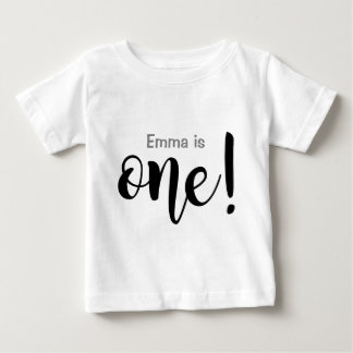 T-shirt fille bébé de 1 an personnalisable