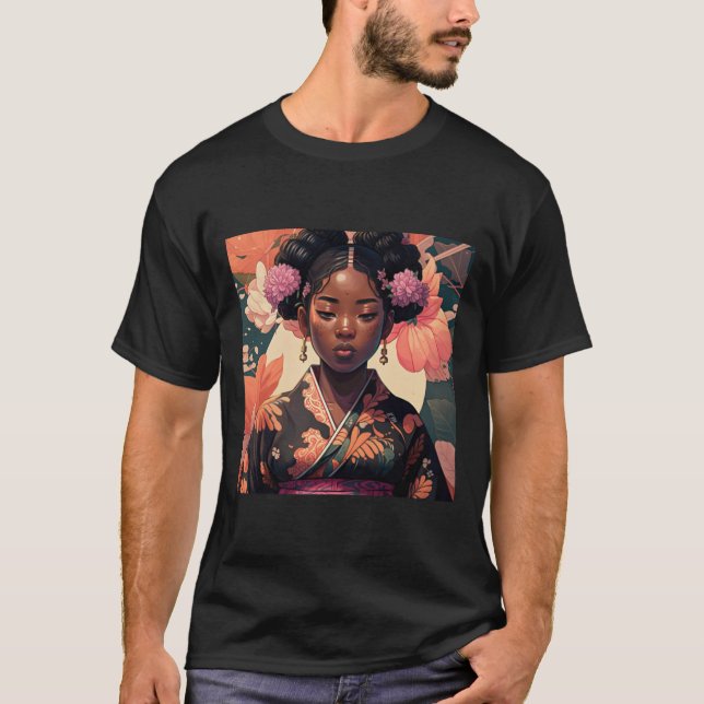 T-shirt Fille Blasian en Kimono (Devant)