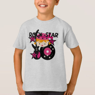 T-shirt Fille blonde de vedette du rock