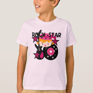 T-shirt Fille blonde de vedette du rock
