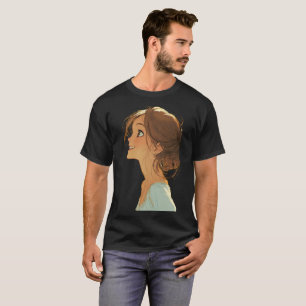 T-shirt Fille Blonde Rêveuse Esthétique Artistique