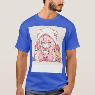 T-shirt fille boire du café 1