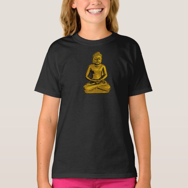 T-shirt fille Bouddha d'or (Devant)