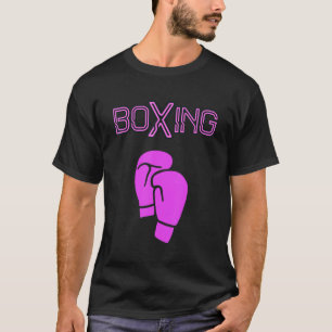 T-shirt Fille Boxer Femme Boxer Chaud Rose Boxer Gants