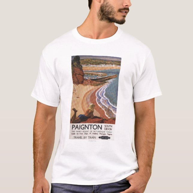 T-shirt Fille britannique de chemins de fer regardant (Devant)