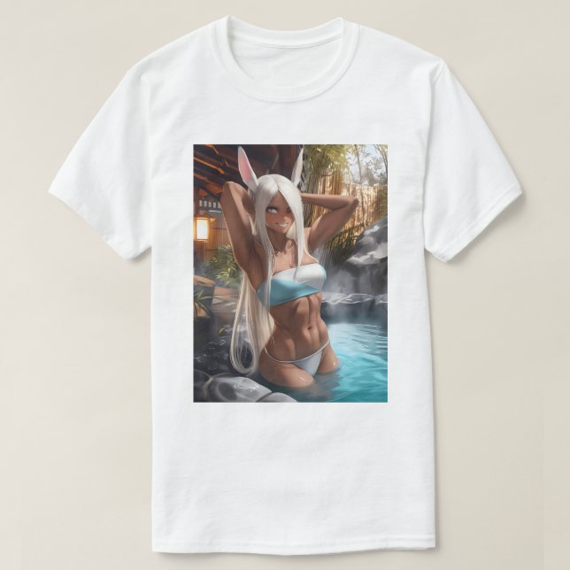 T-shirt Fille Bunny de printemps chaud 100 (Design devant)