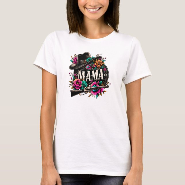 T-shirt Fille casquette occidentale et bottes florales Fêt (Devant)