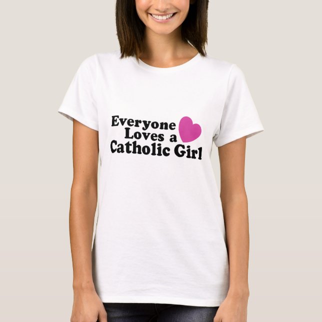 T-shirt Fille catholique (Devant)