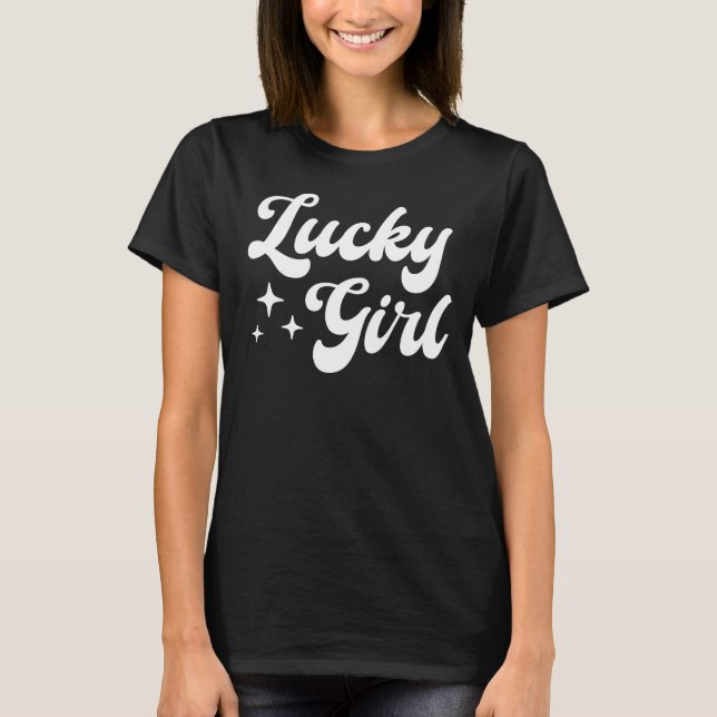 T-shirt Fille chanceuse (Devant)