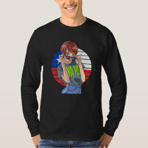 T-shirt Fille chilienne fierté latino Drapeau du Chili Fiè